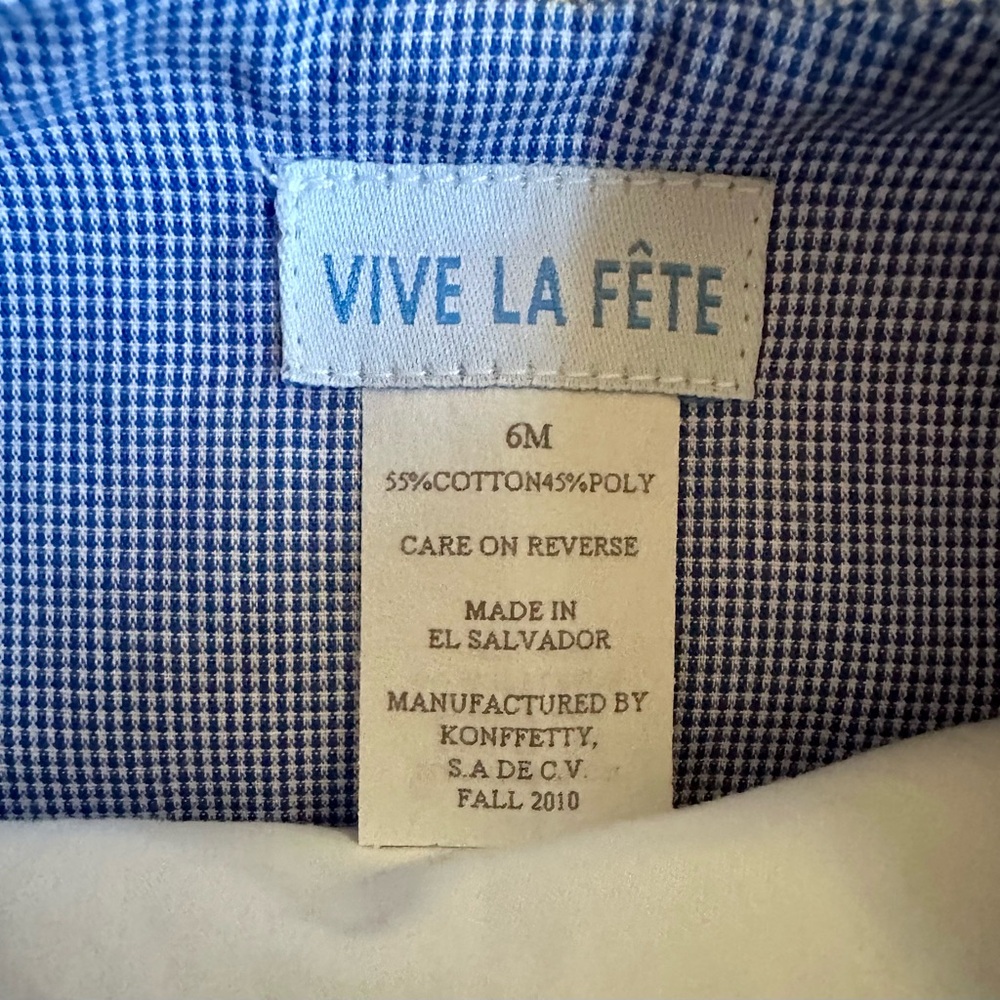 NWT Vive La Fête Smocked Snowman Longall with Peter Pan Collar Shirt 6M - Picture 5 of 7